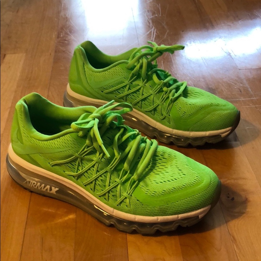 Nike AirMax Neon Green shoes kids size 6.5/ Eur 39